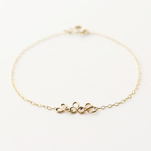 Grace delicate 14k gold chain bracelet dainty gold bracelet simple silver bracelet gift for sister, daughter, girlfriend image 1