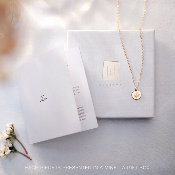 Gold personalised sale disc necklace