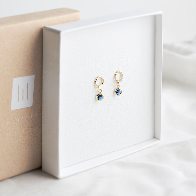 14k Gold Filled Birthstone Earrings image 6