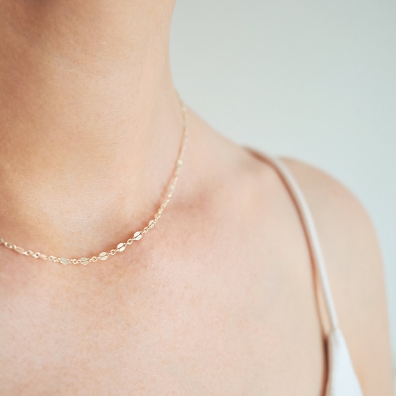 Sterling Silver Lace Chain Necklace 
