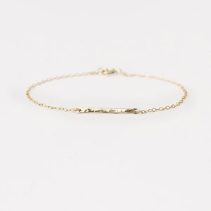Lux - 14k gold bar bracelet - horizontal gold bar bracelet - delicate gold bracelet - minimal jewellery - bridesmaids gift