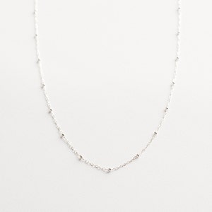 Orion - delicate sterlingzilveren ketting - zilveren satellietketting - zilveren laagjesketting - bruidssieraden