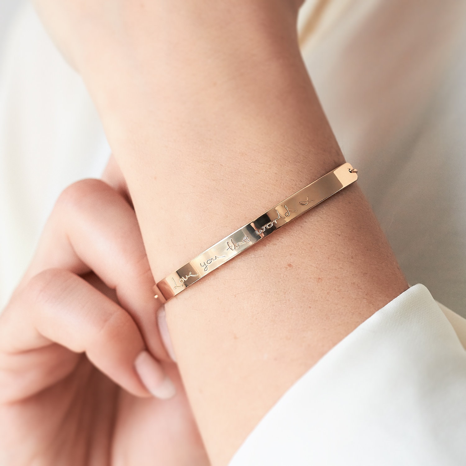 Personalised Handwriting Half Cuff Bracelet Actual Etsy