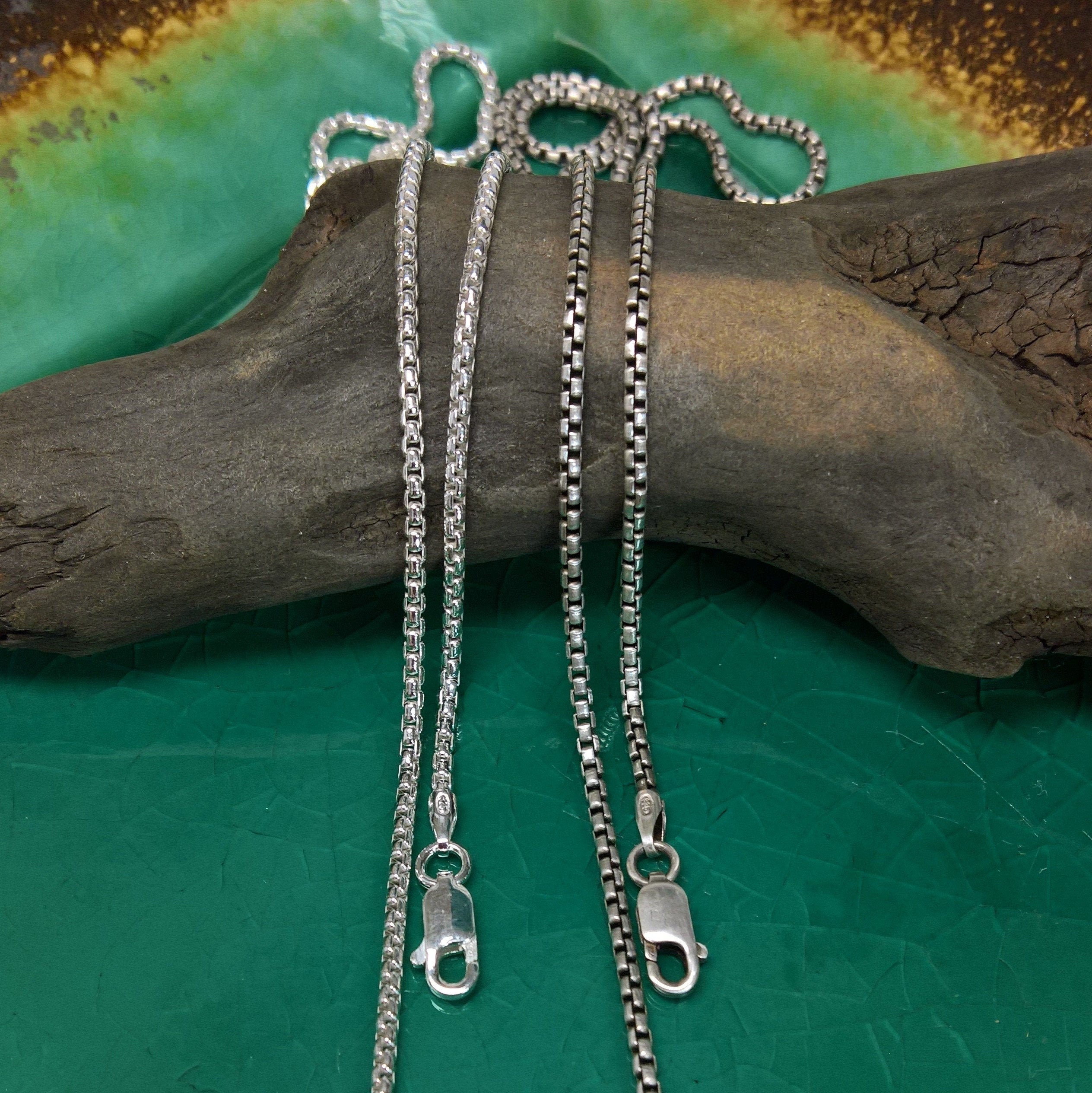 Pure 999 Fine Silver Chain Men Women 5.5mm Round Twist Rope Link Necklace