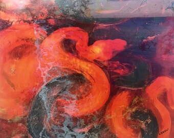 Serpiente Kundalini, impresión de 8x10
