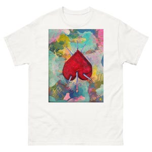 Unisex classic tee, Three of Swords Reversed Tarot Card Painting