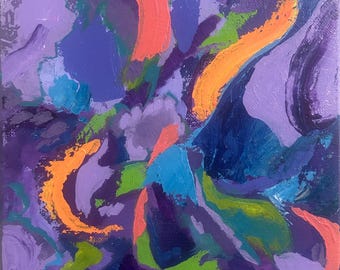 De droomdans | Origineel 8 x 10 acryl abstract schilderij
