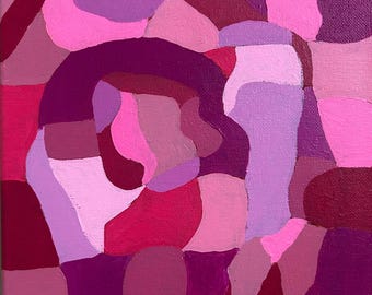 Blozen: origineel abstract schilderij op canvas (8 x 10)