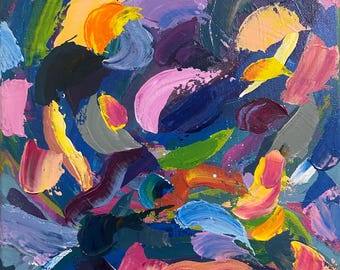 Wild Color Dream – origineel abstract schilderij (8 x 10 acryl op canvas)