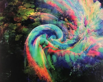 Espiral, arte digital, impresión de 8x10
