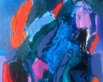Moed in kleur – origineel abstract acrylschilderij op canvasbord