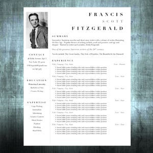Klassische anpassbare Lebenslaufvorlage mit optionalem Foto | Sofortdownload | Professionelles Lebenslauf Design
