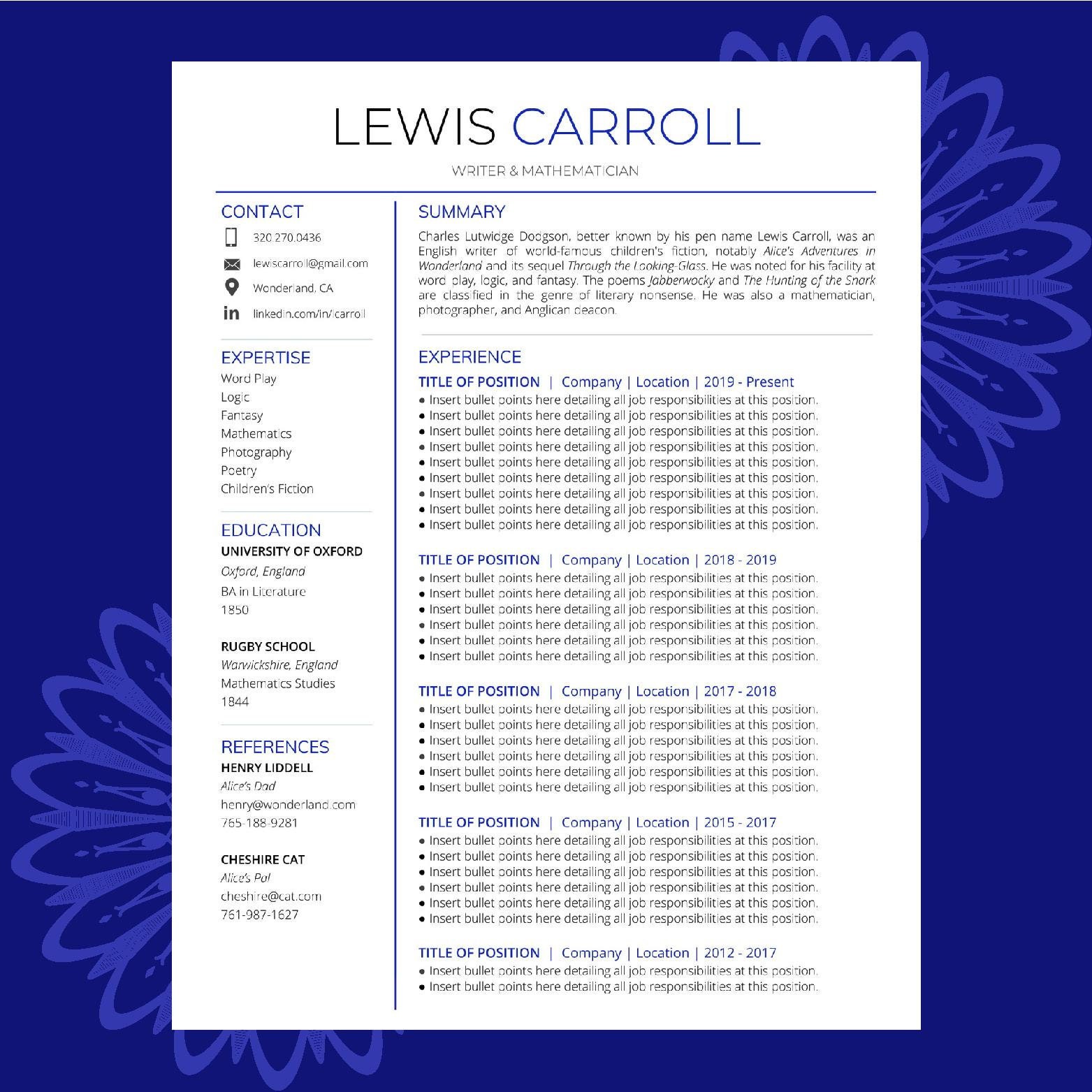 Sleek Resume & Cover Letter Template for Google Docs - Instant Download - Modern, Professional Design