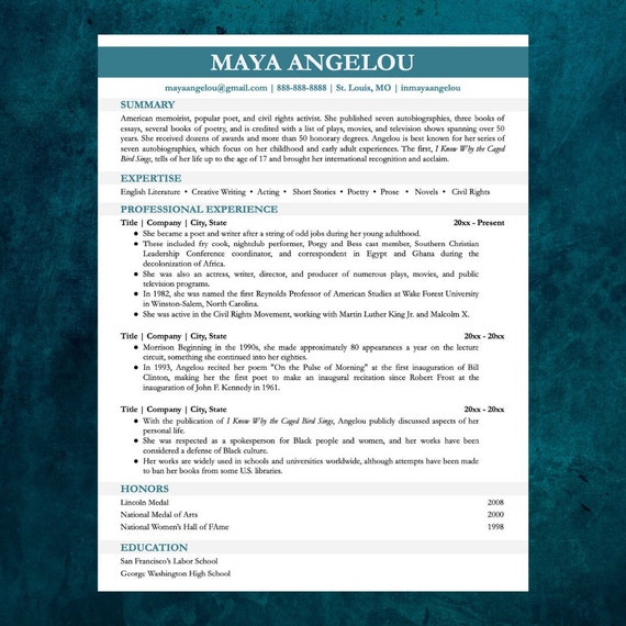 Nueva Plantilla Elegante de Currículum y Carta de Presentación