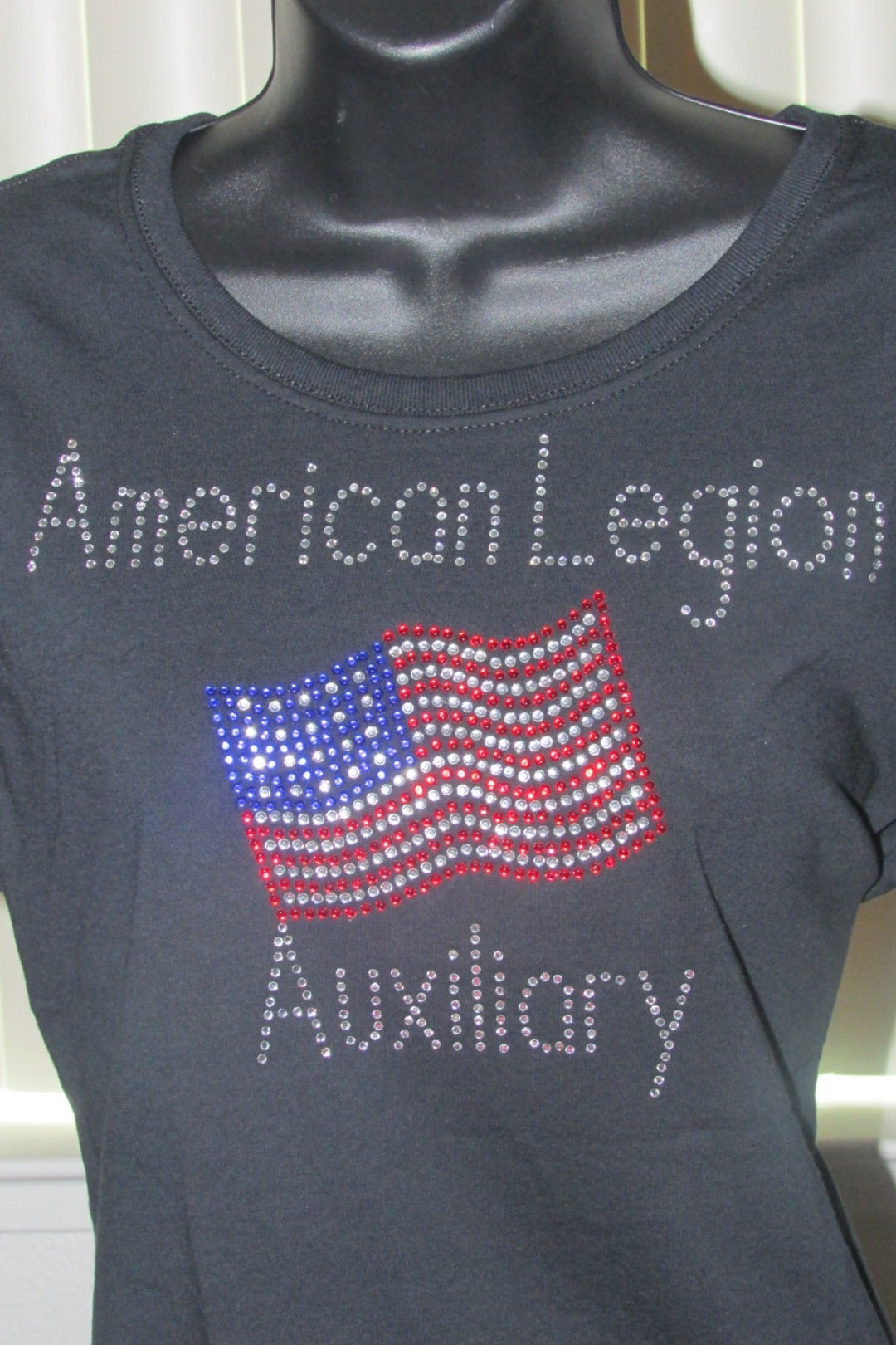 American Legion Auxiliary, Flag Tshirt, American Bling Tshirt Etsy
