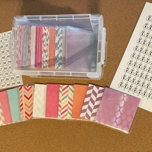 透明封筒貯金箱、100封筒チャレンジ、貯金目標、お金チャレンジ、低予算、低所得