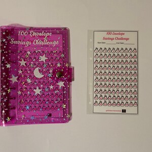 100 Envelope Stars Savings Binder, Cash Envelopes, Money Saving Binder, Cash Envelopes for Budgeting, Low Budget, Low income