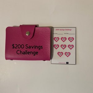 Mini 200 Savings Wallet, Money Saving Binder, Money Organizer, Low Budget, Low income