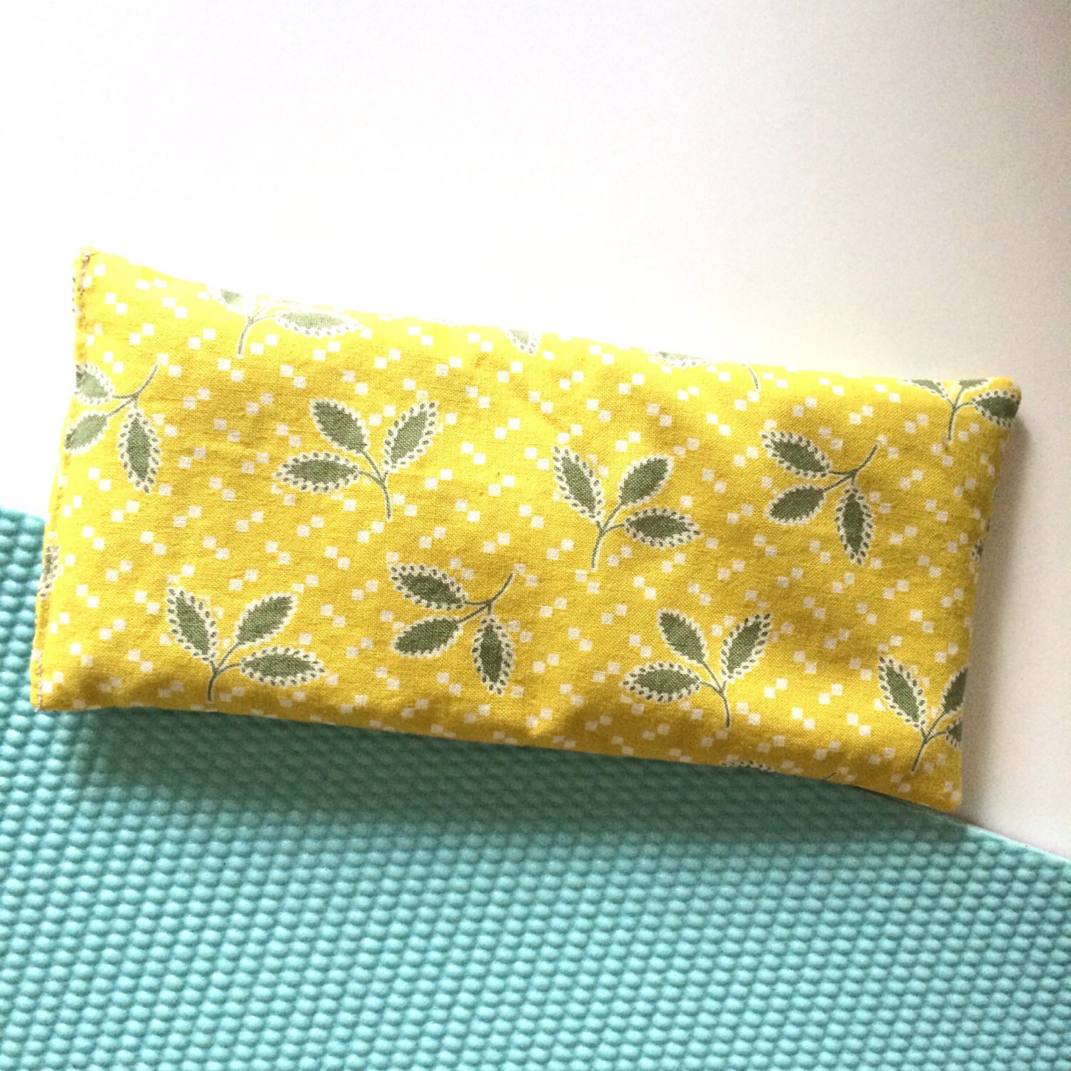 Yoga eye pillow filled with lavender and flax yellow eye Etsy