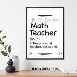 Classroom Poster Math Teacher POSTER DIGITAL DOWNLOAD