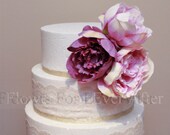 Purple Peony Silk Wedding Cake Flowers Decoration, cake topper, kitchen tea cake
