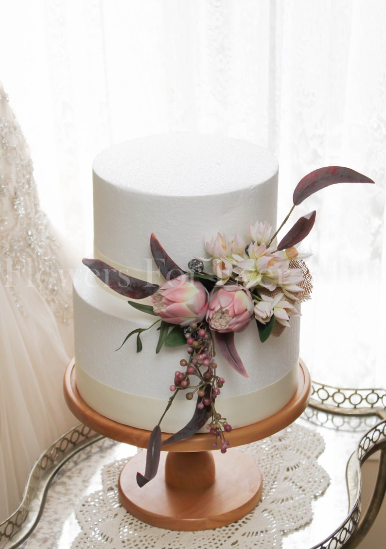 Protea Dusty Pink Native Cake Decoration Wedding Cake Etsy
