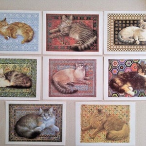 Vintage 8 x Postcat Postcards by Lesley Anne Ivory - 1989 - Unused old Stock