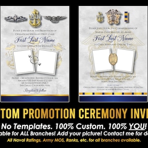 ALLE VESTIGINGEN - Aangepaste militaire promotieceremonie uitnodiging