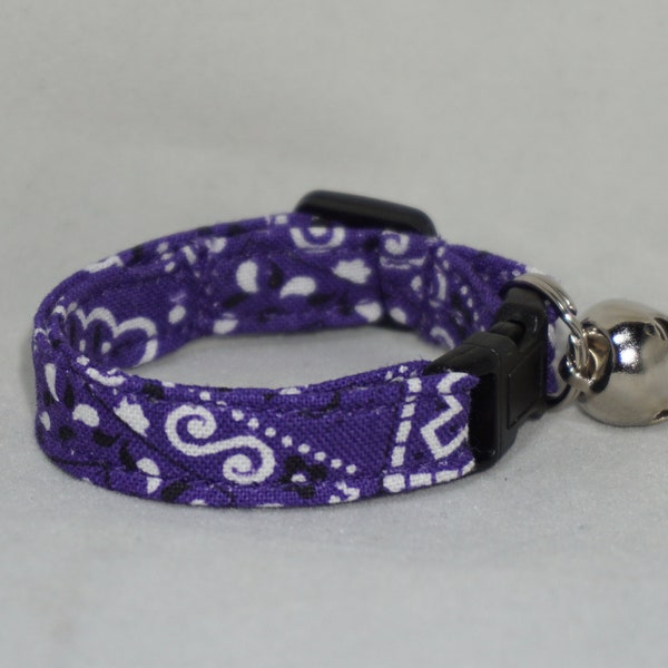 Purple Bandana Ferret Collar