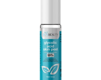 Glycolic 50 Peel for Face, Exfoliating Skin Peel, Unbuffered Glycolic Peel, Ideal for All Skin Types