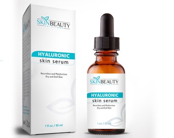 Sérum cutané à l'ACIDE HYALURONIQUE - Acide hyaluronique végétalien de la plus haute qualité 100 % pur - Sérum hyaluronique