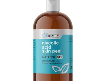 Glycolic 50 Peel for Face, Exfoliating Skin Peel, Buffered Glycolic Peel, Ideal for All Skin Types