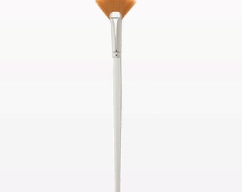 Yellow Taklon Fan Mask Brush and Applicator-For use with Skin Peels and Face Masks-Small