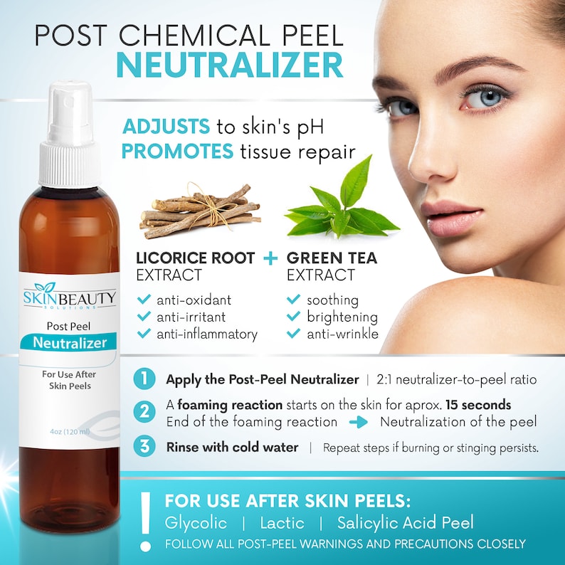 Post Chemical Peel NEUTRALIZER for Glycolic,lactic,salicylic Acid Peel