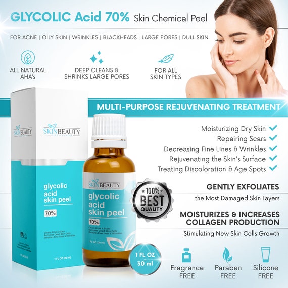 Glycolic Acid Unbuffered Cosmetic Grade Peel 35 Natural Alpha Etsy