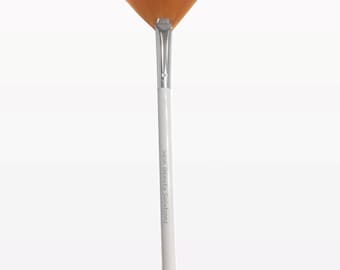 Gele Taklon Fan Mask-borstel en applicator (voor gebruik met peelings en gezichtsmaskers) (groot)