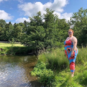 Bucking bronco Catsuit, Leotard, Unitard. Sleeveless low back spandex print. Perfect for Burning Man, festival, rave image 5