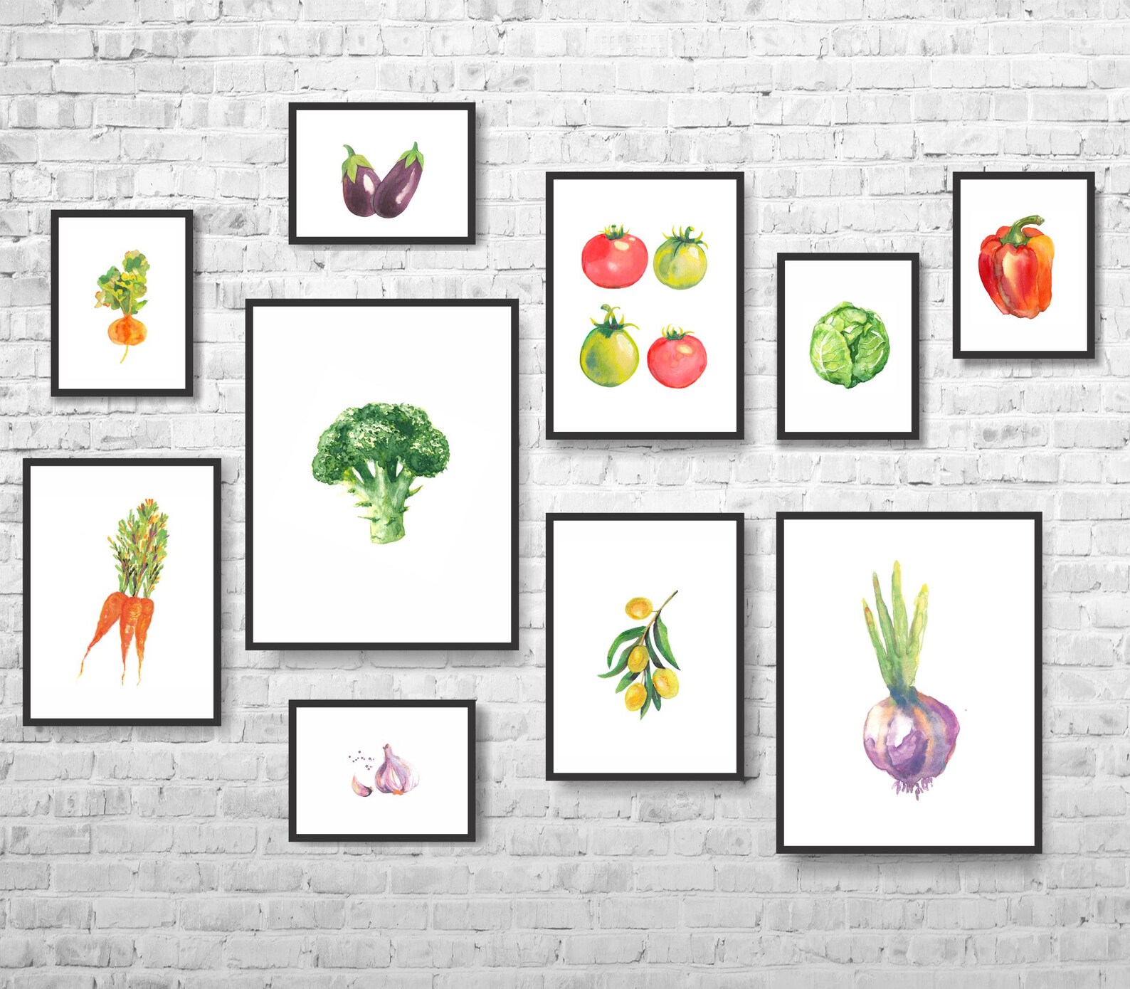 Vegetables Art Print Kitchen Decor Vegetables Wall Decor Etsy
