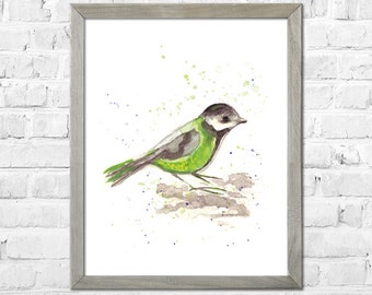 Bird Nursery Art Print, Kids room art, Watercolor Print, Watercolor Painting Bird, Bird Artwork, Nursery Decor, Art for Child