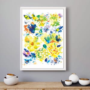 Abstract Floral Watercolor Painting: Modern Home Wall Art