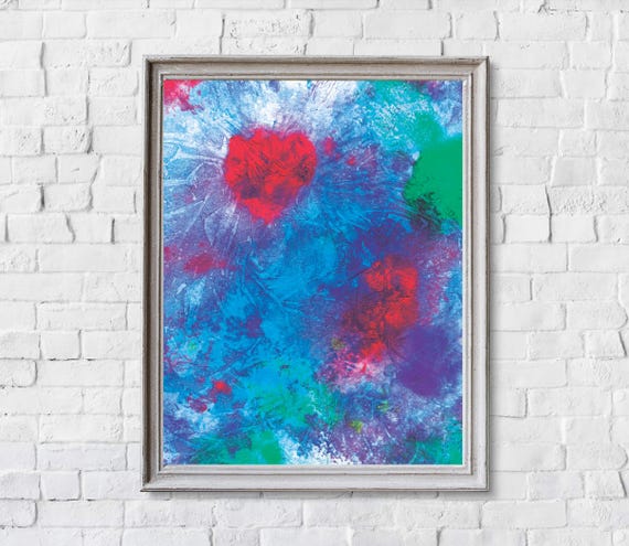 Abstract Watercolor Art Print - Colorful Home Decor