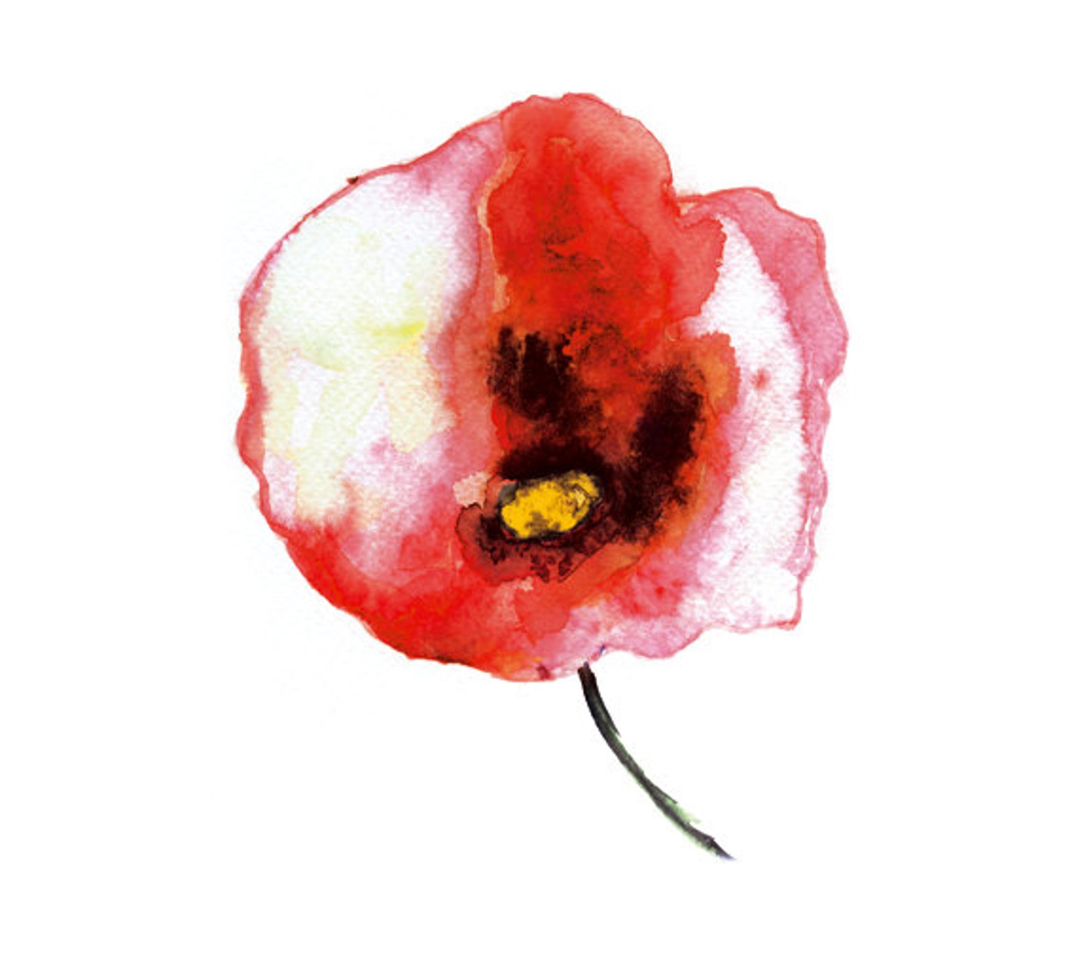 Flower Watercolor Art Prints Set of 4 Floral Print Set. Etsy