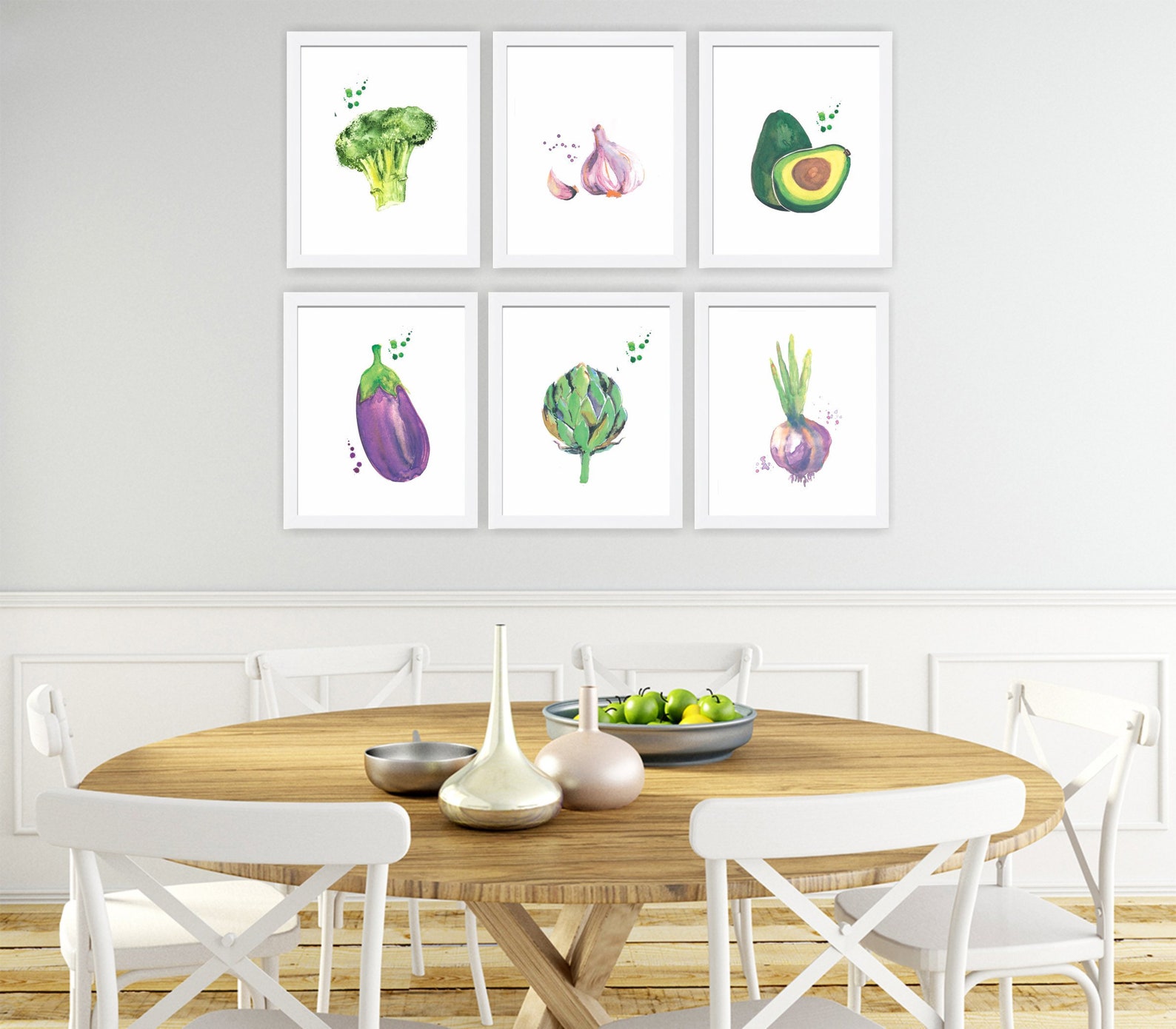 Kitchen Decorvegetables Printvegetables Decorvegetables Etsy