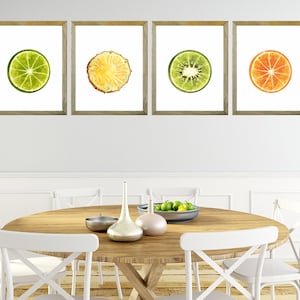 add a touch of nature to your kitchen with citrus... Citrus Prints, Kitchen Wall Art, Fruits Print, Farmhouse Decor, Fruit ...