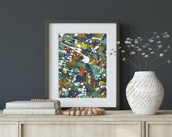 Abstrakter Aquarell Kunstdruck