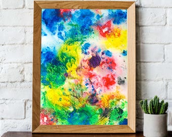 抽象的な水彩画 - Etsy 日本