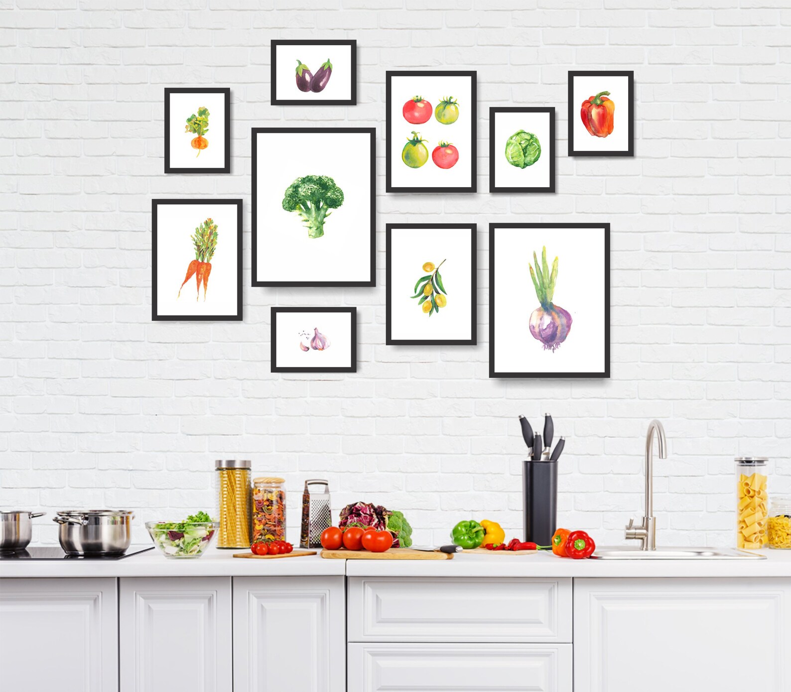 Vegetables Art Print Kitchen Decor Vegetables Wall Decor - Etsy