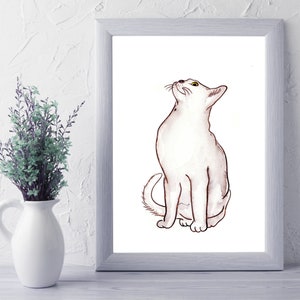 Cat Art Print, Cat Watercolor Painting, Watercolor Animal, Cats Poster, Cat Decor, Wall Cat Picture, Nursery Wall Decor, Home Decor image 3