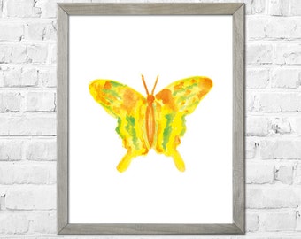 Butterfly Watercolor Print, Watercolor Art, Watercolor Painting,Home Decor, Butterfly Art Print