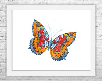 Butterfly Art Print, Butterfly Watercolor Painting, Nursery Wall Art, Abstract Watercolor Painting, Baby Nursery Art, Wall Decor